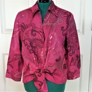 LAYFAYETTE ROSE-RED LINEN JACKET (14)